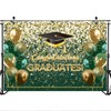Mocsicka 2025 Graduation Backdrop Glitter Balloons Bachelor Cap Congratulations Graduates