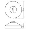 32 mm Black Painted Steel Hole Collar Washbasin Waste Trap