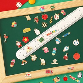 SANNIX 110Pcs 55 Pairs Teacher Enamel Charms for Jewelry Making, Student Charms Cute Book Pencil Sports Pendants for DIY Necklace Bracelet Earring Craft Back To School Accessory