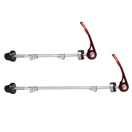Zetatau Quick Release Skewers Bicycle Axle Front Rear Skewers Rod Steel Wheel +10 pcs Spring Replacements for Road Bike Mountain Bike Red