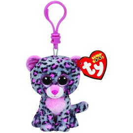 TY 36616 Boo Key, Multicolored, Tasha Clip-Leopard Pink/grau
