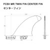 FUNKTION FCSII FCS2 Surfboard FCSII Compatible MR.TWIN 5.39" 3.39" 3