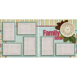 FAMILY TIME - Premade Scrapbook Pages - EZ Layout 2715