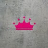 Transparent Decal Stickers of Crown Silhouette 4 (Pink) Premium Waterproof
