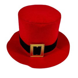 Lopsity Red Christmas Gift Hat Christmas Hat Christmas Cowboy Hat Party Hat For Men Women (Red-A)