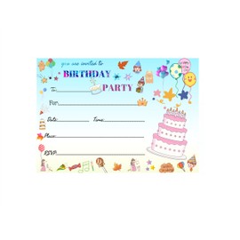 16 Pack Birthday Party Invitation Cards with Envelopes, Perfect for Kids, Adults, and All Celebrations, 4.72 x 6.69 Inches (Cartoon)