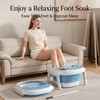 Collapsible Foot Bath Tub with Long Handle Foot Brush, Foldable
