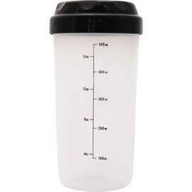 Kokubo Kogyosho KH-074 Protein Shaker Bottle, 16.9 fl oz (500 ml), Set of 2, Black, Easy to Melt, Graduated Protein Shaker Bottle