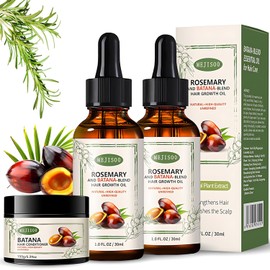 Aceite de Romero para el Cabello,Aceite de Batana100% Natural,Fortalece el Cabello,Reduce la Rotura,Elimina Puntas Abiertas y Nutre el Cabello,Cuidado del Cuero Cabelludo Seco,para Hombres y Mujeres