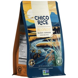Chico Rice Blonde Milled California Japonica | Haiga-Mai Style, Freshly Milled, Non-GMO, Gluten-Free, Vegan | Nutritious, Quick-Cooking, Perfect for Sushi, Risottos, Stir-Fries, Grain Bowls - 32 oz. (2 Pack)