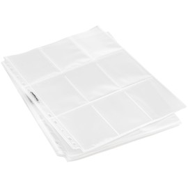 TYH Supplies Heavy Duty Trading Card Sleeves for 3 Ring Binder | Double Sided Ultra Clear 11 Hole | 9 Pocket Page Gaming Card Protectors (100 Pack - 1800 Pockets)