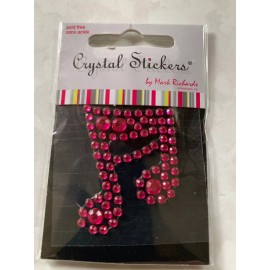 CRYSTAL STICKERS GEMSTONES MULTI-SIZE GEMS NOTE MUSICAL NOTE PINK NOTE