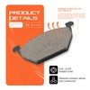 SUPLABEL Blue Semi-Metallic Disc Brake Pad Set - Compatible With