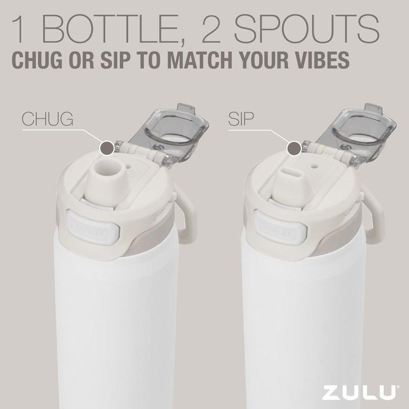 ZULU Powerfill Pro 32oz Stainless Steel Water Bottle with Quick