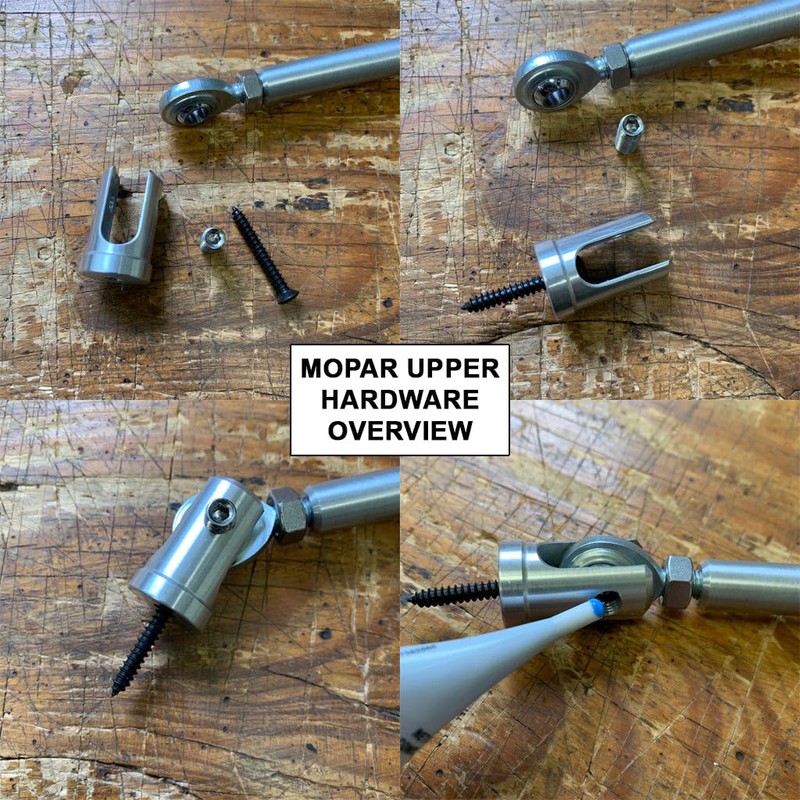 ZL1 Addons Adjustable Splitter Rods/Splitter Supports (6", Natural Billet Aluminum)