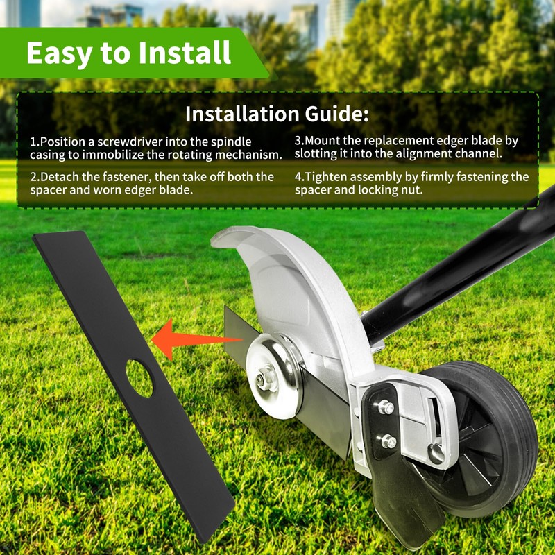 Keycci AEB0800 Multi-Head System Edger Blade Replacement, Compatible with EGO