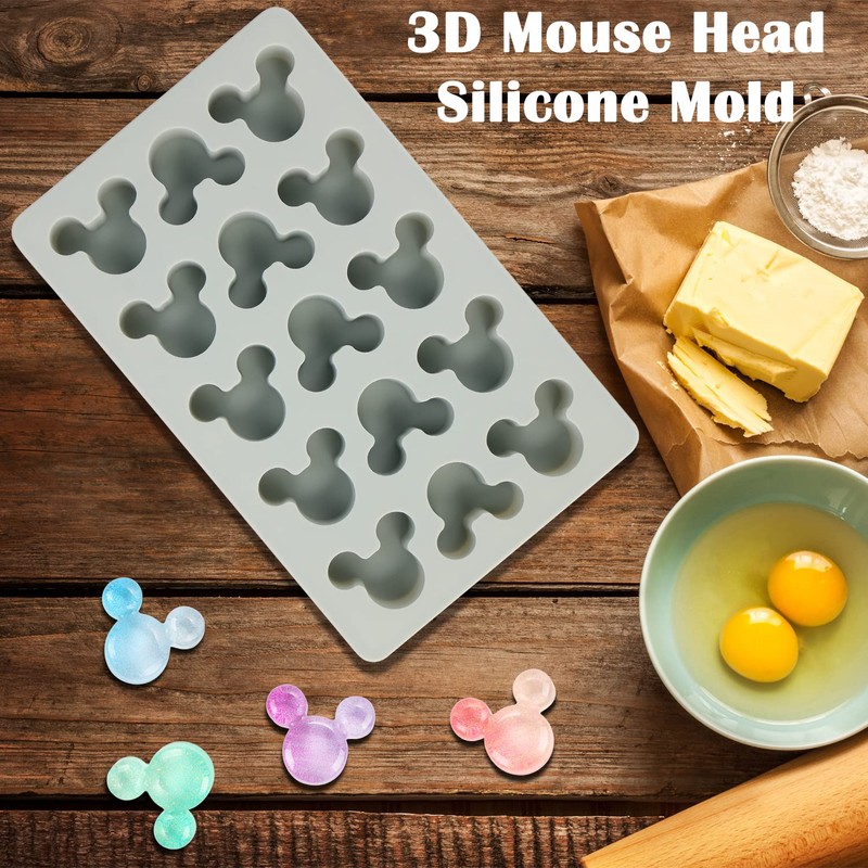 LIYDE Gummy Bear Silicone Molds, 15 Cavity Non-Stick Bear Silicone