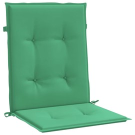 vidaXL 4 pcs Garden Lowback Chair Cushions in Green- Oxford Fabric, Foam Fiber Filled - Water-Repellent, Dirt Resistant, Suitable for Indoor and Outdoor 39.4"x19.7"x1.2"