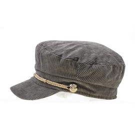 Jewelry-Box Women Ladies Hat Corduroy Captain's Breton Cap Beatles Lennon Newsboy Cadet Black, Grey, One Size
