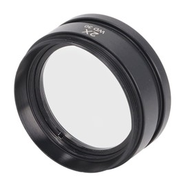 2X Auxiliary Objective Lens Aluminium Alloy WD30 2X Barlow Lens Microscope Part Accessory for Stereo Microscope WD30