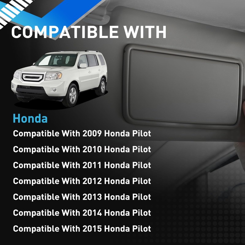 Femibon Driver Left Side Sun Visor Compatible with Honda Pilot