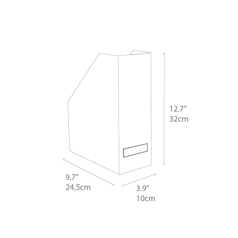 BIGSO VIKTORIA Magazine File with Labelling Label - Magazine Rack