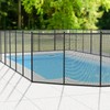 VINGLI 4Ft x 12Ft Black Pool Fence Swimming Pool Fence