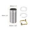 uxcell Faucet Mount Extension Shank 2.4"x 1.25" Stainless Steel Pipe