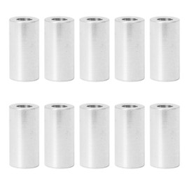 Zhooooonglf 10Pcs M4 Aluminum Spacers, Metal Spacer Aluminum Round 4.2mm ID x 8mm OD x16mm L Thickness Screw Standoff for M4Screw Bolts Silver
