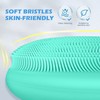 2 PCS Soft Silicone Face Cleansing Massaging Scrubber Exfoliator Brush