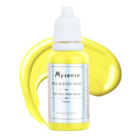 Mysense Yellow Face Body Paint,Water Based Washable Non-toxic Cream Body Paint for Adults and Children Halloween Costume SFX Cosplay Tiger Minions Makeup,0.6 OZ (18ml)