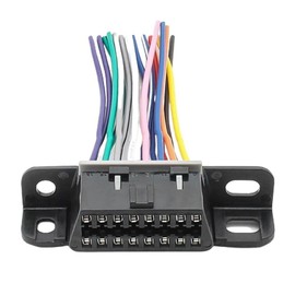 OBD2 Under Dash Mount Socket Plug Connector 16 pin Female Open Prewired OBD