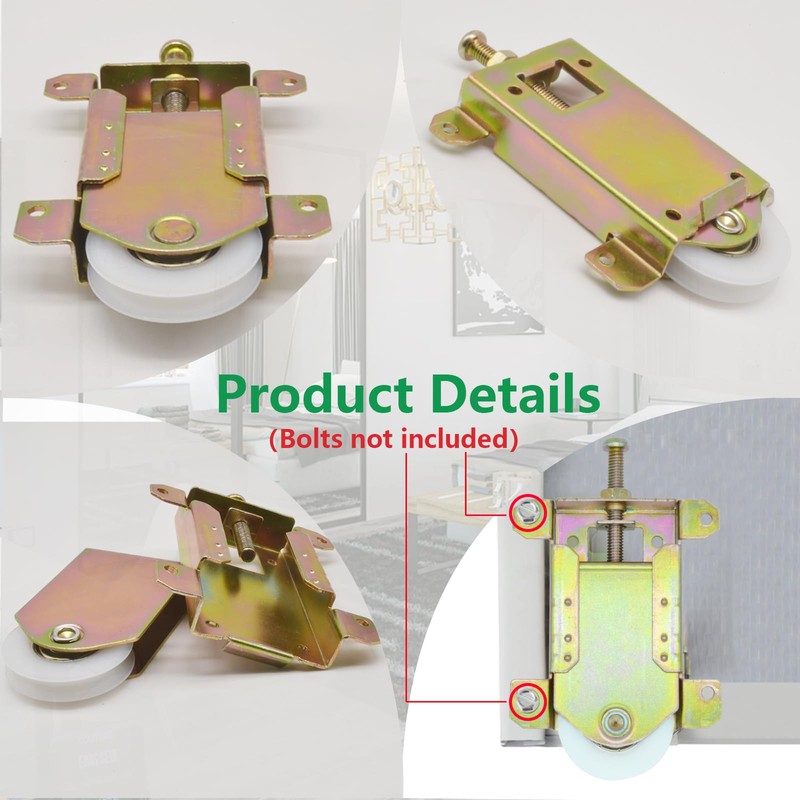 Sliding Mirror Closet Door Rollers Replacement Hardware Fits Contractors Part
