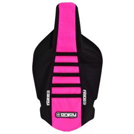 Enjoy Mfg 2020-2022 HONDA CRF 110 SEAT COVER  BLACK SIDES / PINK TOP / BLACK RIBS #234