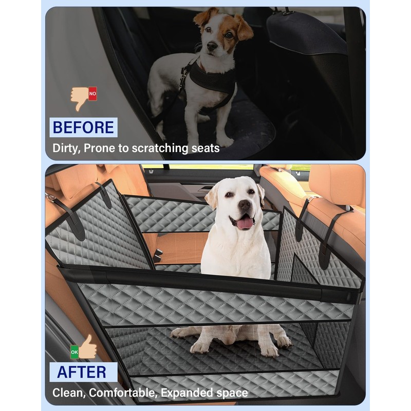 Instraella Dog Car Seat for Large Dogs, Back Seat Extender