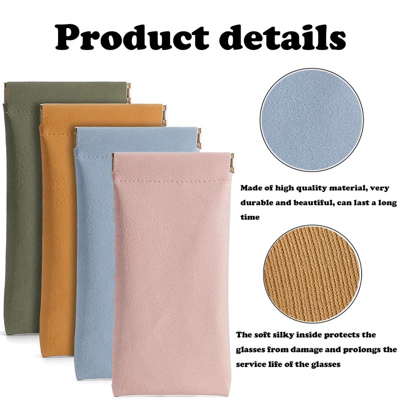 JNGTKL Soft Glasses Case, 4 Pcs Stylish And Sophisticated Sunglasses