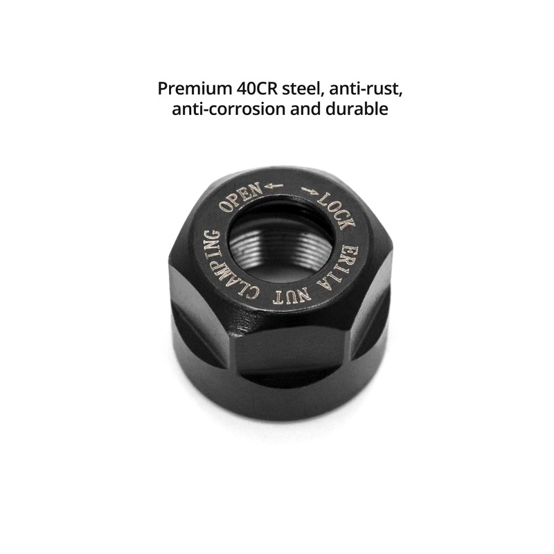 QWORK ER11 A Collet Clamping Nuts for CNC Milling Chuck