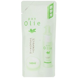 PAX Olie Foam, Face Foam, Refill, 4.9 fl oz (140 ml), Facial Cleansing Soap, Foam Pump, Additive-Free, For Sensitive Skin, 100% Naturally Derived, Solar Fat, Organic