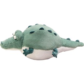 Annco Cuddly Chubby Round Crocodile Plush Toy,Soft Crocodile Plush Pillow for Sofa and Bedroom,Funny Alligators Plush Toys for Boys and Girls Christmas and Birthday Gifts (Crocodile, 40cm(15.7"))