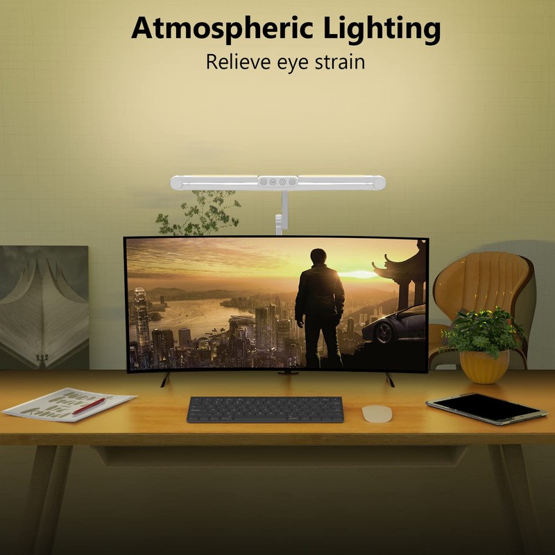 Micomlan Led Desk Lamp for Home Office, White Architect Desk