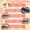 Calphdiar Wispy Cluster Lashes D Curl Individual Eyelashes Natural Lash