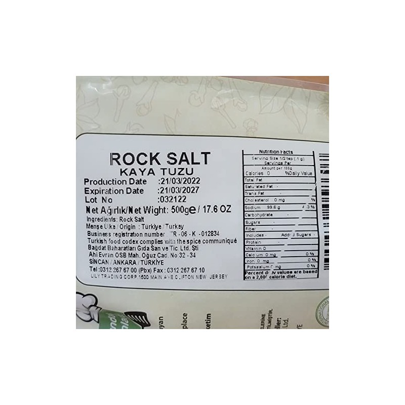 BAGDAT KAYA TUZU ROCK SALT 500 GR - Product of