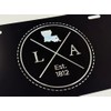 Diamond Etched State of Louisiana LA Car Tag Black Metal