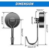 6 Pack Heavy Duty Magnetic Hooks, 35 Pound Heavy Duty
