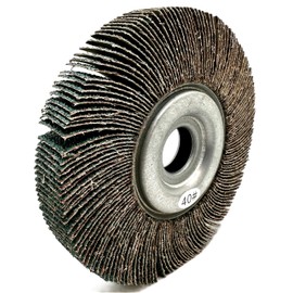 Pro-Graad 6” x 1” x 1” 40 Grit Premium Zirconia Abrasive Unmounted Flap Wheel for Deburring, Sanding, Grinding, Rust, Paint Removal Polishing Wheel for Bench Grinder