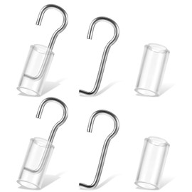 2 Set Mini Blinds Wand Replacement with Hook, Wand Wire and Sleeve Collar for Horizontal Mini Blinds Window Blind Repair Parts with 1 Inch Square Headrails Vertical Blind Repair Kit