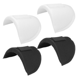 2 Pairs Shoulder Pads without Sewing Thickness 1.5cm Anti-Slip Detachable Foam Shoulder Pads Breathable Sponge Shoulder Pads for Women Clothes Men Suit Blazer Coat Clothing T-Shirt (White,Black)