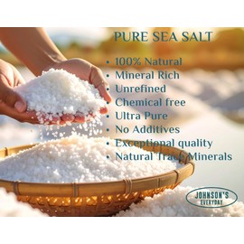 JOHNSON EVERYDAY - PURE SEA SALT COARSE GRAIN 2LB, IDEAL FOR COOKING, BAKING, PICKLING, FINISHING, AND MORE — PANTRY ESSENTIAL