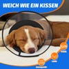 Supet Dog Cone Collar with Soft Pad, Transparent Elizabeth Recovery