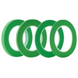QDiShi 4 Rolls Fine Line Tape(Green), Fineline Masking Tape in 1/16, 1/8, 1/4 and 1/2 Inch Wide x 52 Yard Long, Automotive Masking Tape for DIY Car Auto Paint Art